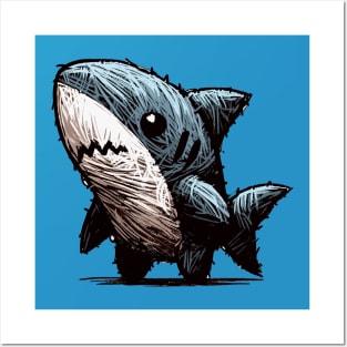 Doodle Stuffed Toy Shark Posters and Art